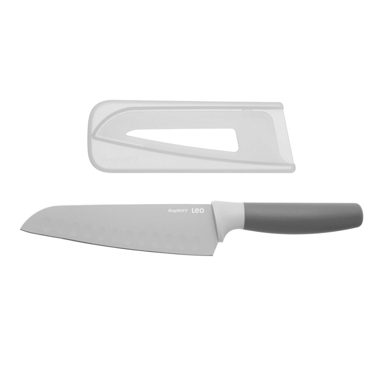 Cutit Santoku BergHOFF, Leo, 17 cm, inox, gri - imagine 5